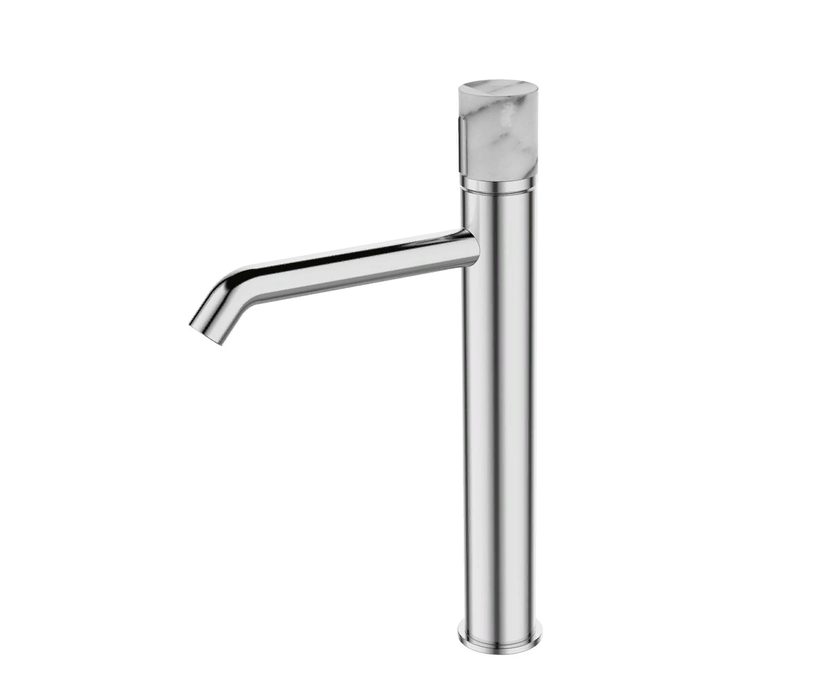 Cмеситель для раковины высокий Bronze de Luxe FOCUS 24615CM хром/мрамор